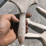 Machine de rasage de forme ovale de surface de manche en bois de brosse de peinture