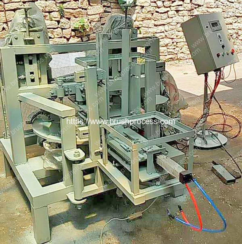 Máquina para fabricação de cabo de madeira totalmente automática com escova de pintura
